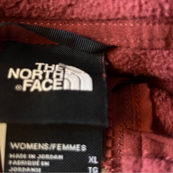 The North Face Brick Rust Red TKA Kataka 1/4 Zip Fleece Drawstring Hoodie XL - Picture 9 of 11